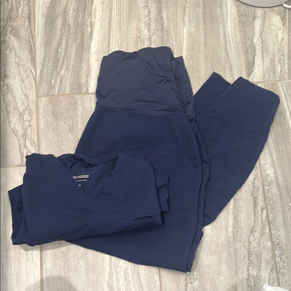 Mandala Women's Navy Blue Maternity/Support Jogger Pants
